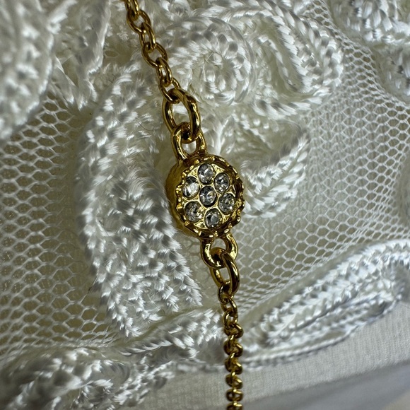 kate spade Gold Round Pave Crystal Zirconia Long Layered Necklace - Picture 7 of 8